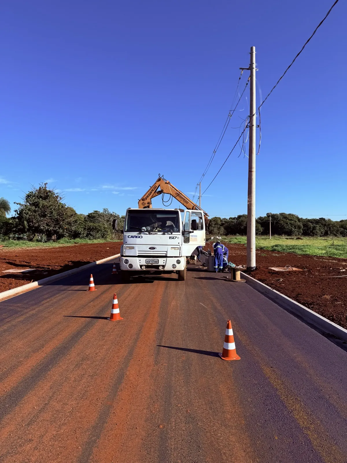 Equipe da Trafosul em obra de loteamento